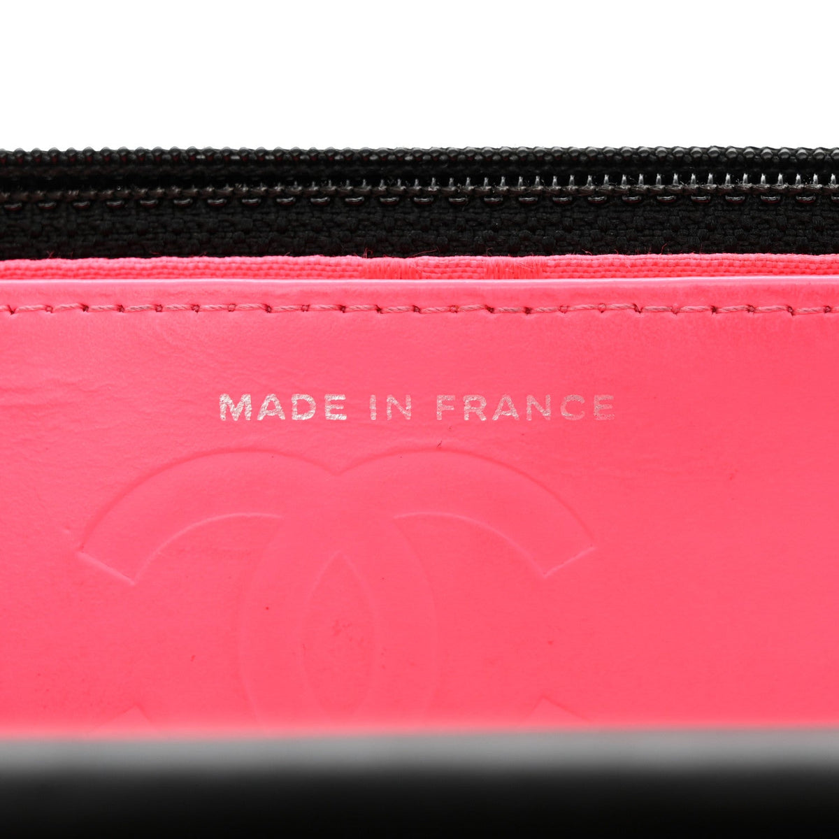 Calfskin Quilted Cambon Wallet on Chain WOC Black wholesalehk.shop