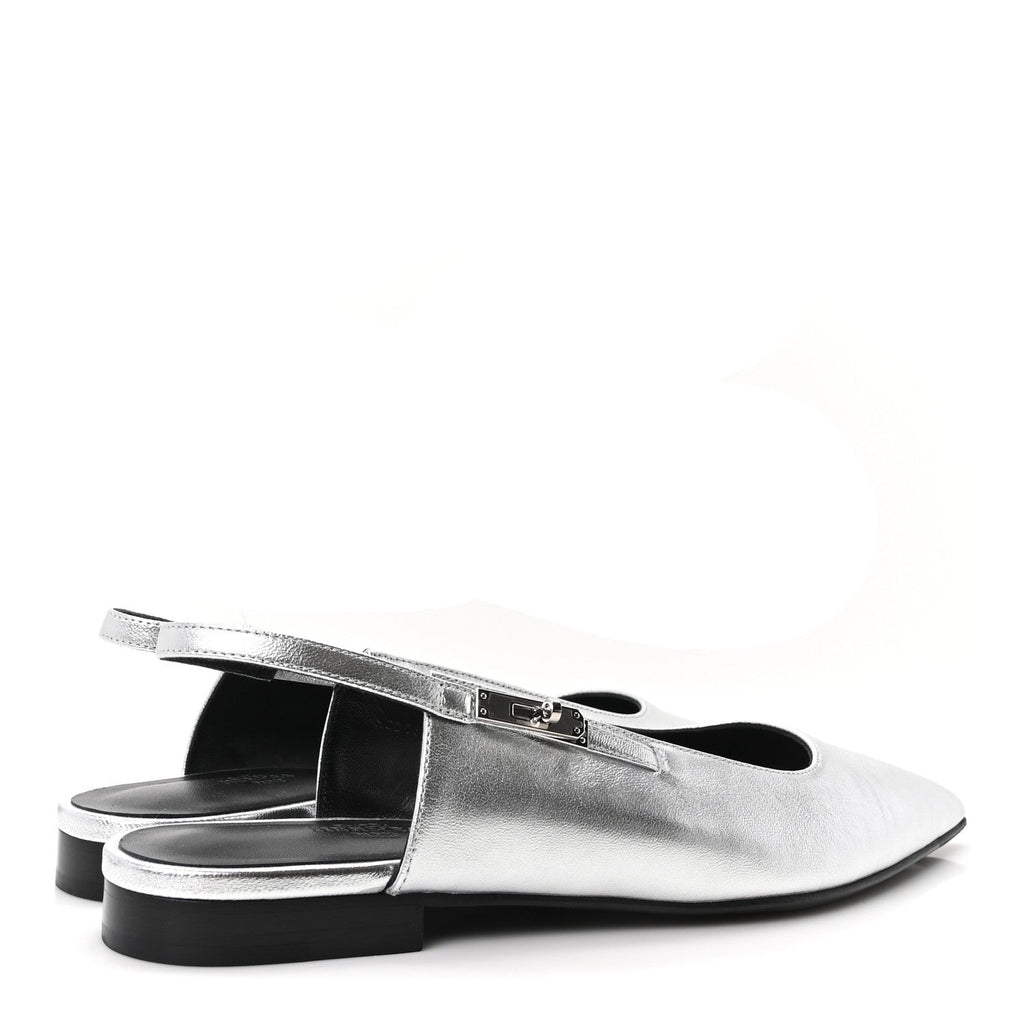 Nappa Lovely Slingback Flats 40 Gris Argent wholesalehk.shop