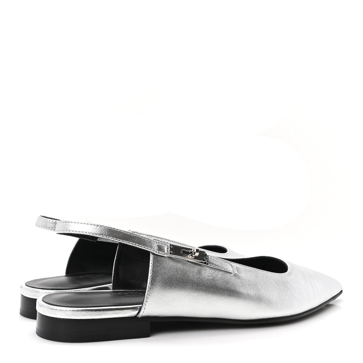 Nappa Lovely Slingback Flats 40 Gris Argent wholesalehk.shop