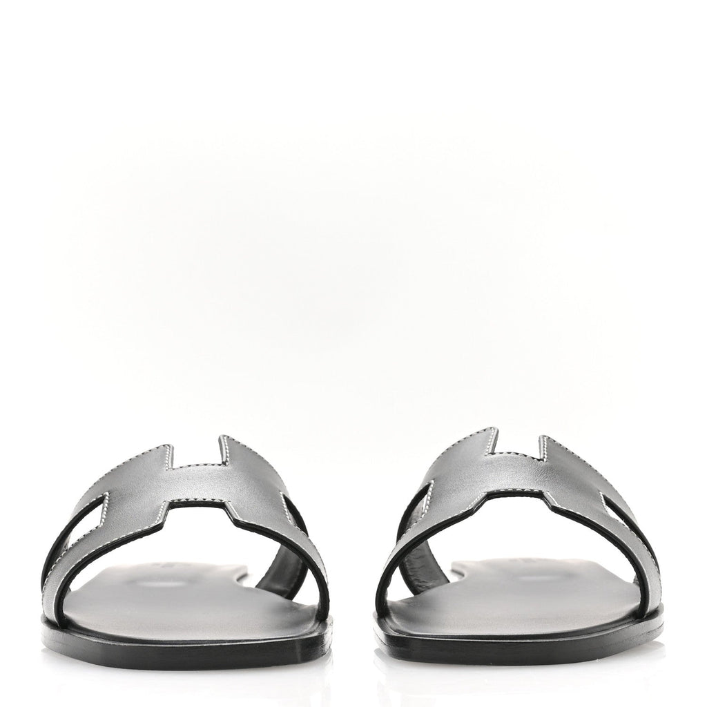 Box Calfskin Oran Sandals 36.5 Black wholesalehk.shop