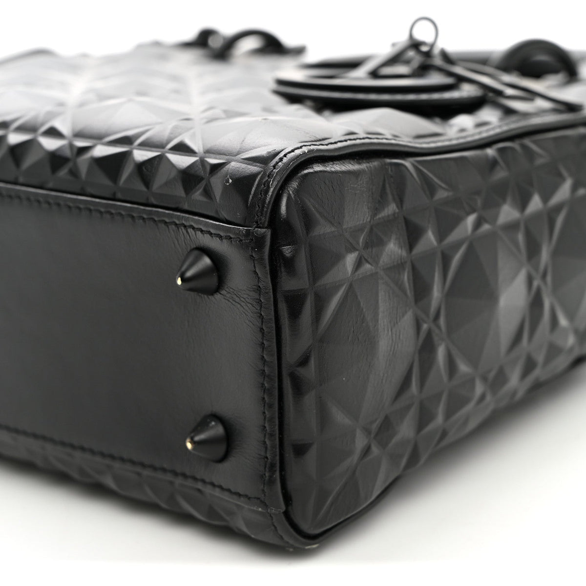 Calfskin Cannage Diamond Small My ABCDior Lady Dior Black wholesalehk.shop