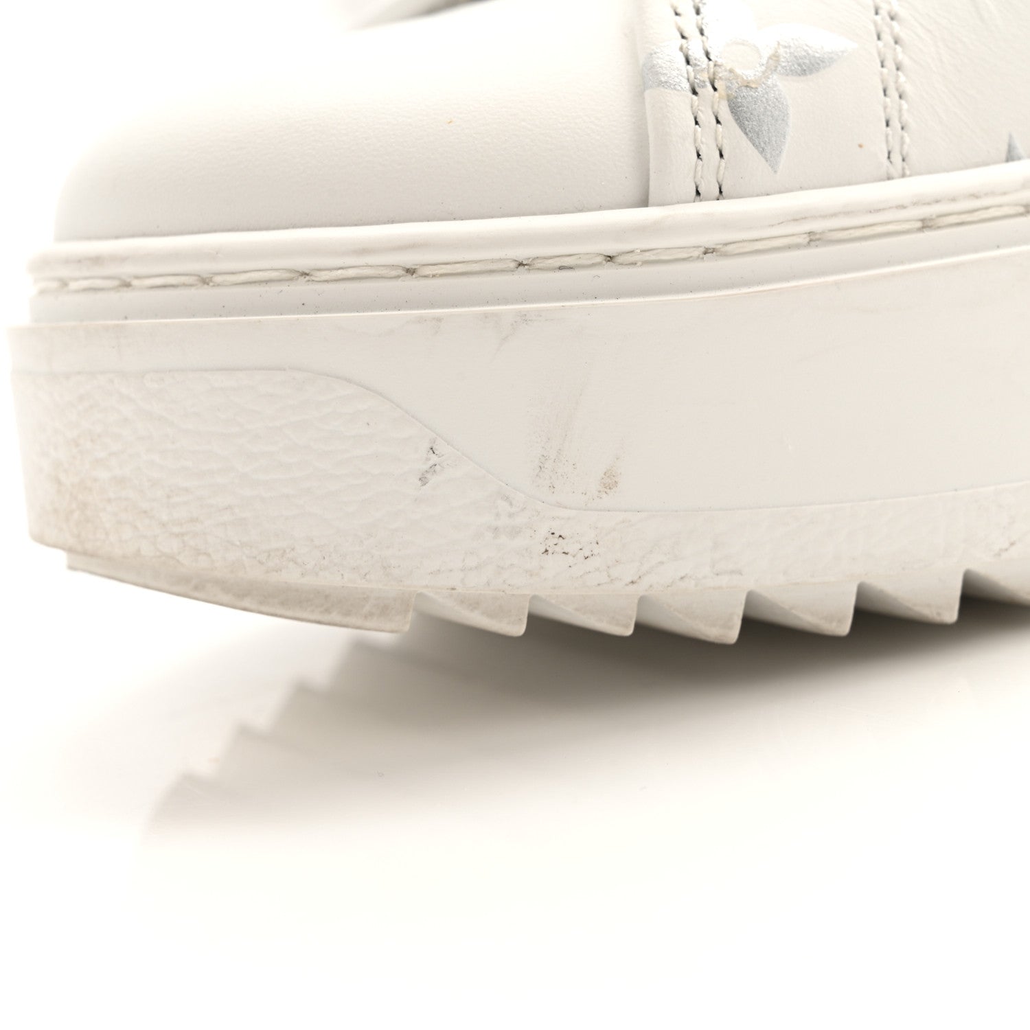 Calfskin Monogram Debossed Time Out Sneakers 38 White Silver £¨ Direct shipment via from wholesalehk.shop
