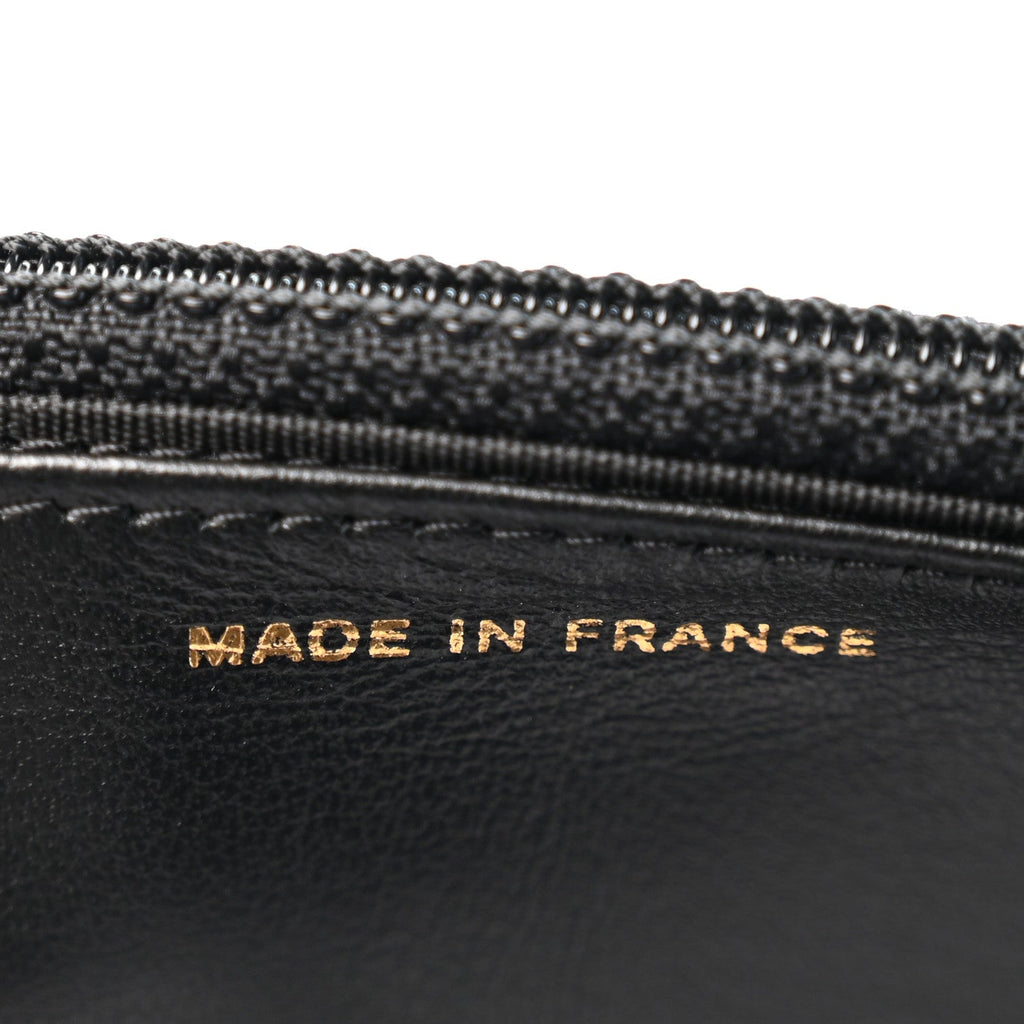 Caviar Chevron Quilted Boy Wallet On Chain WOC Black wholesalehk.shop
