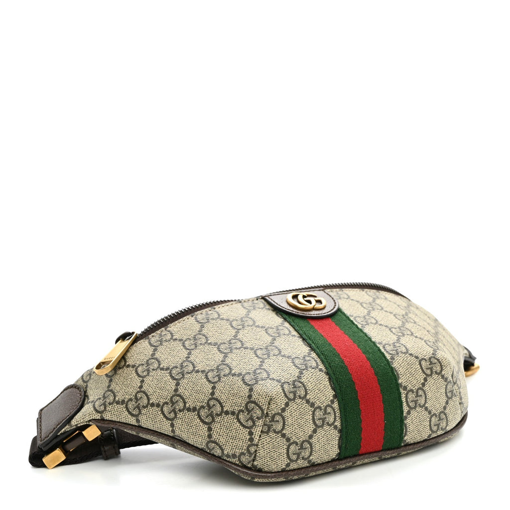GG Supreme Monogram Web Small Ophidia Belt Bag Beige Ebony New Acero wholesalehk.shop
