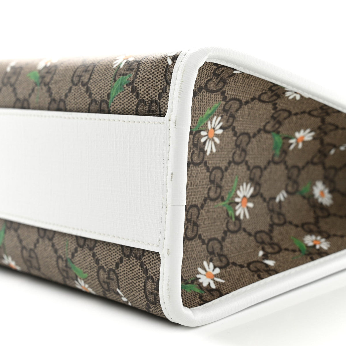 GG Supreme Monogram Daisies Childrens Tote Beige Ebony Great White wholesalehk.shop