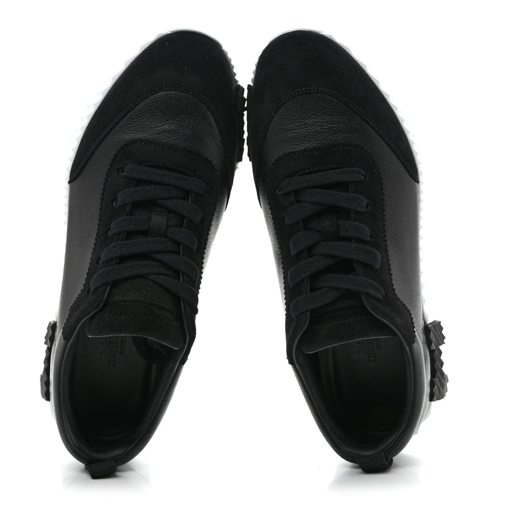 Goatskin Suede Goatskin Bouncing Sneakers 37 Black wholesalehk.shop