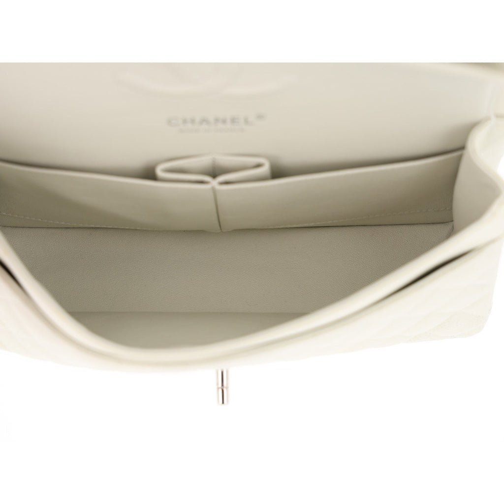 Caviar Quilted Medium Double Flap Light Green wholesalehk.shop