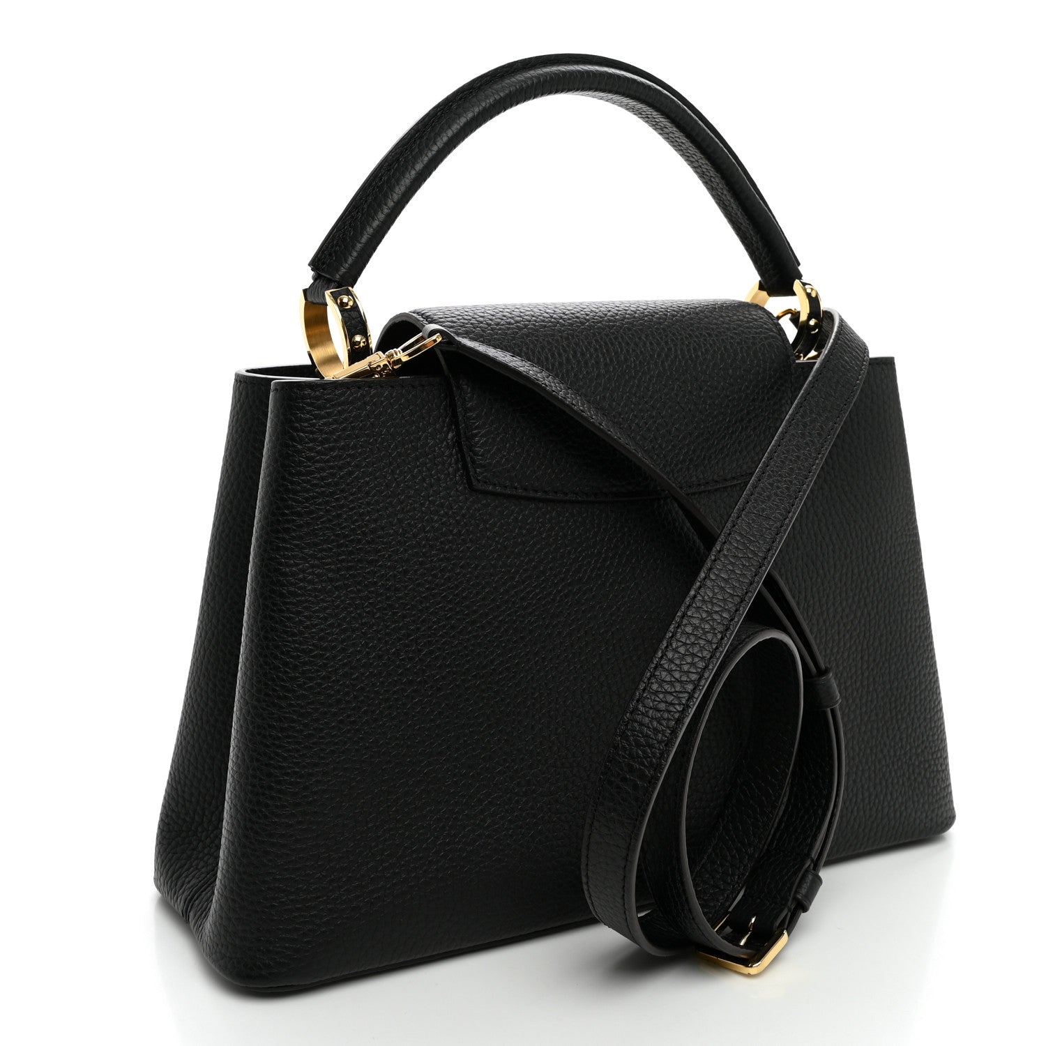 Taurillon Capucines PM Black £¨ Direct shipment via from wholesalehk.shop