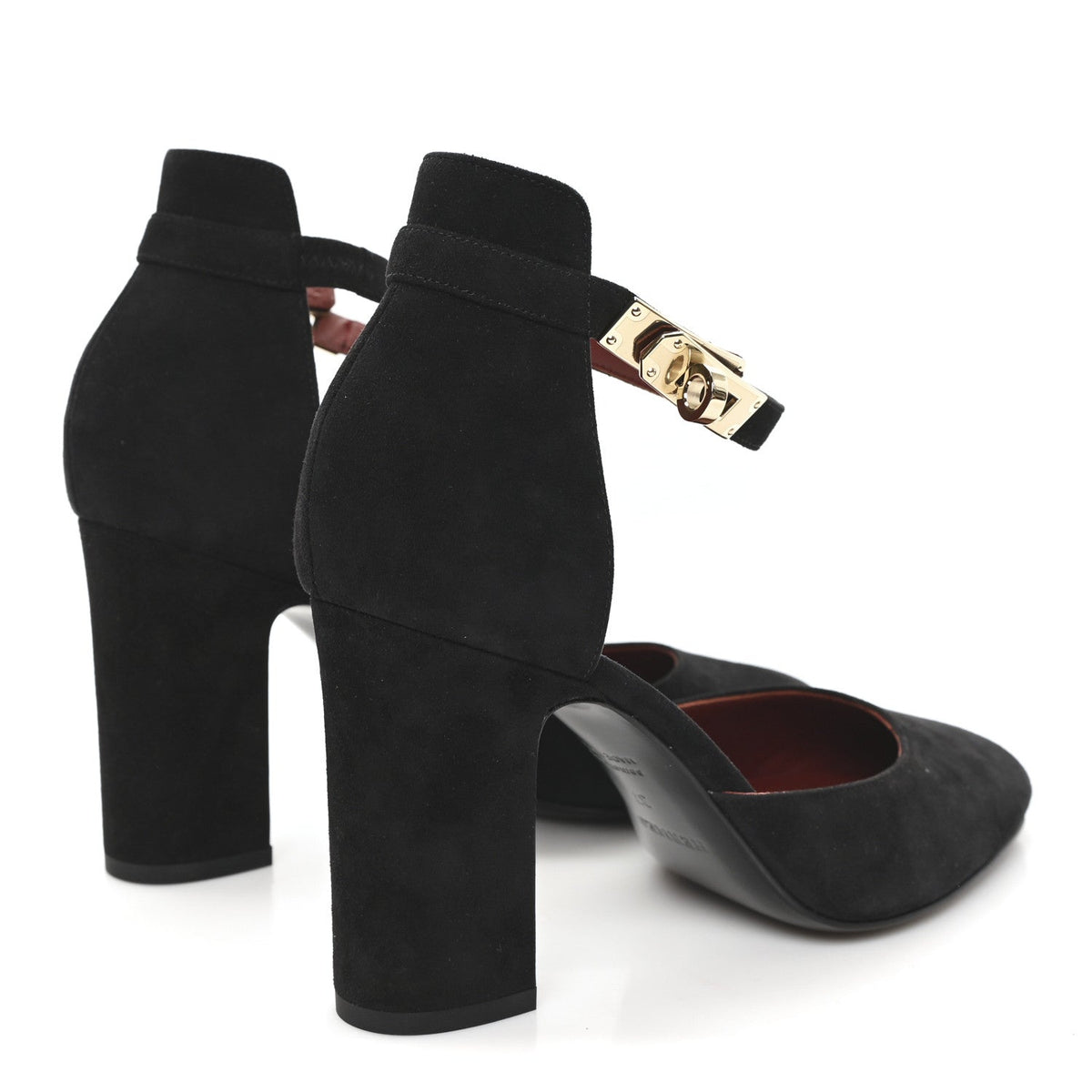 Suede Goatskin Baby 90 Pump 37 Black wholesalehk.shop