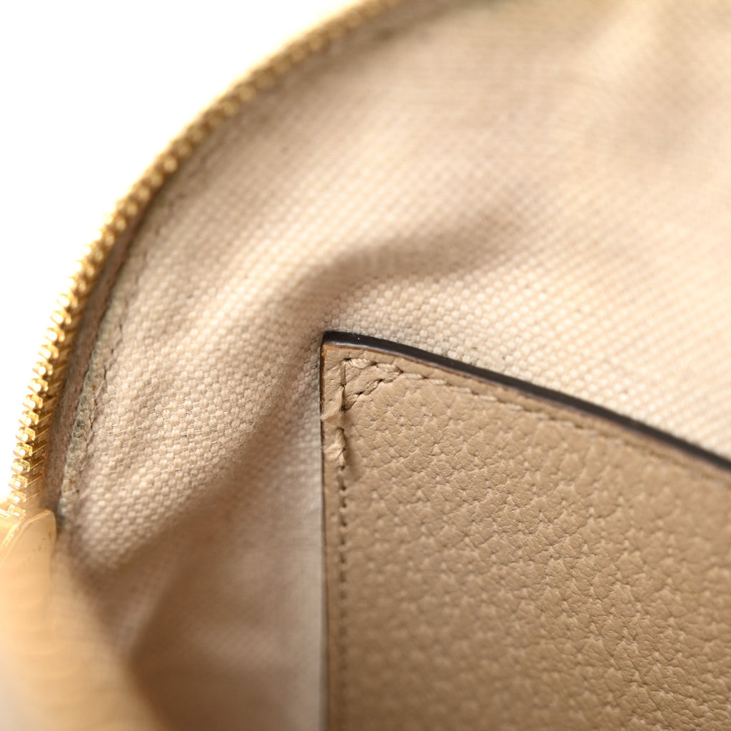 GG Supreme Monogram Textured Dollar Calfskin Web Small Ophidia Dome Shoulder Beige Mystic White Oatmeal wholesalehk.shop