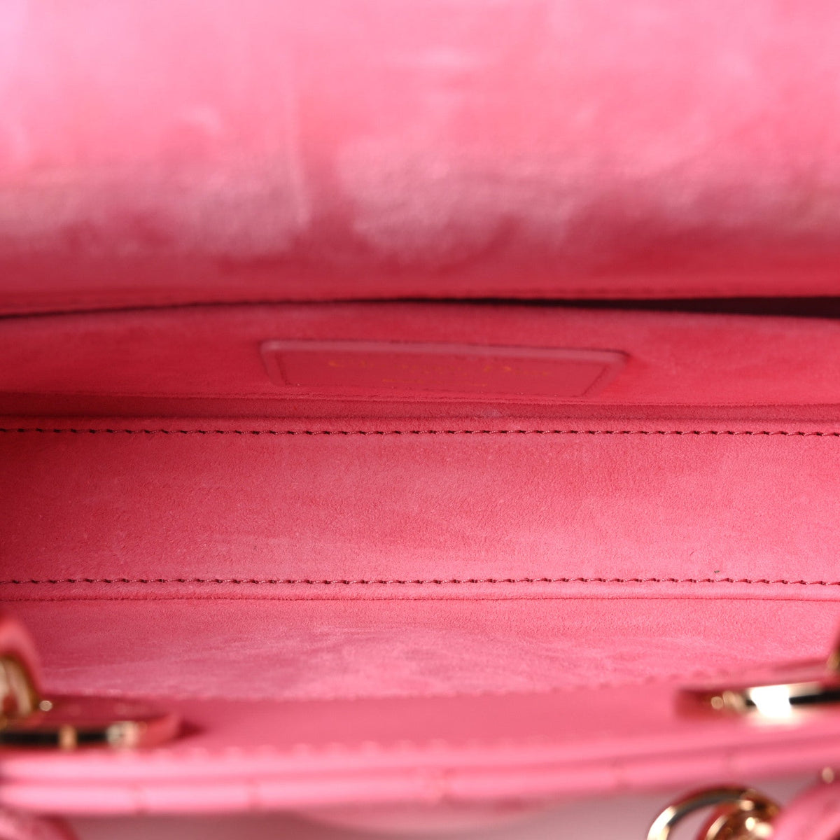 Lambskin Cannage Mini Lady D-Joy Fraise wholesalehk.shop