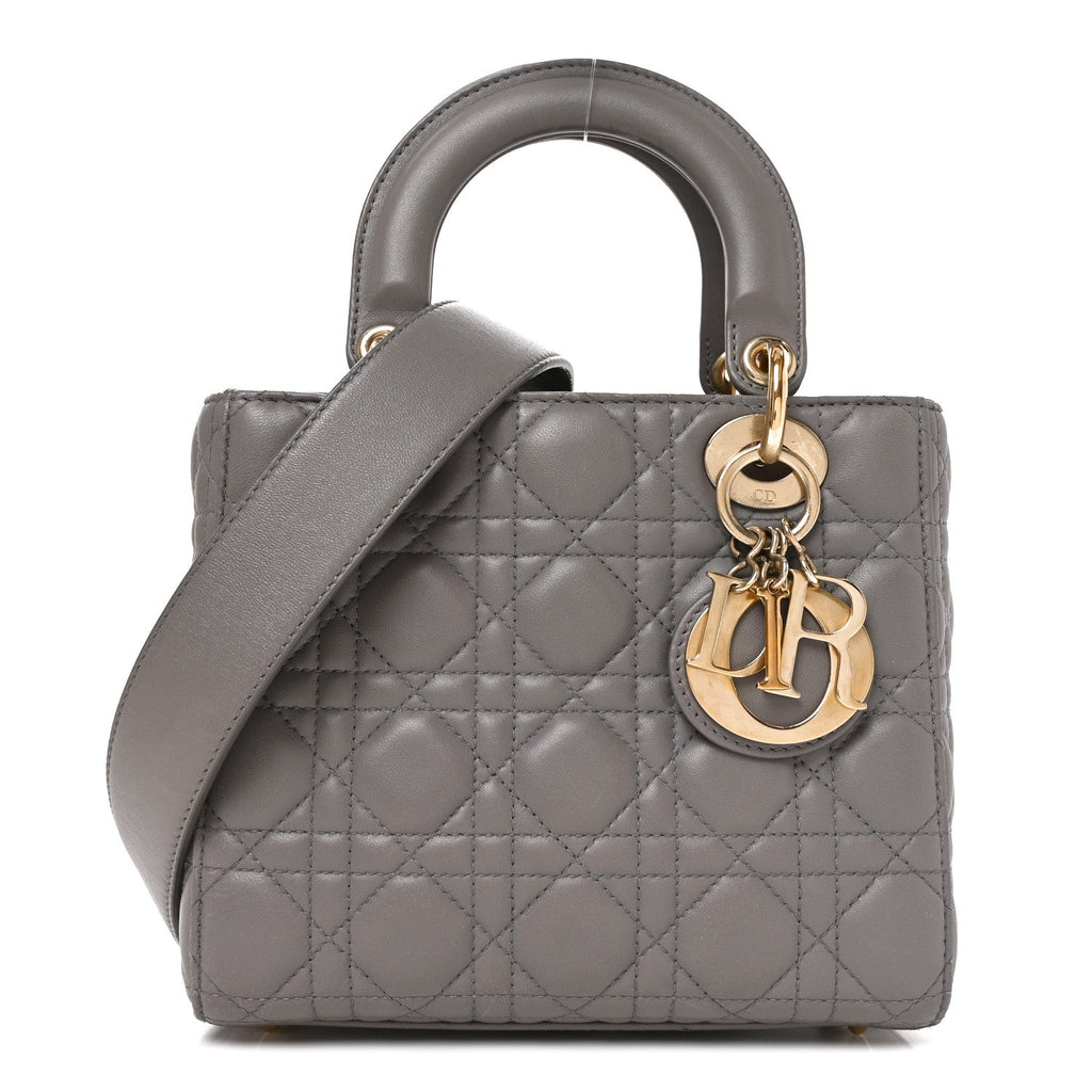 Lambskin Cannage Small My ABCDior Lady Dior Grey wholesalehk.shop