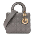 Lambskin Cannage Small My ABCDior Lady Dior Grey wholesalehk.shop