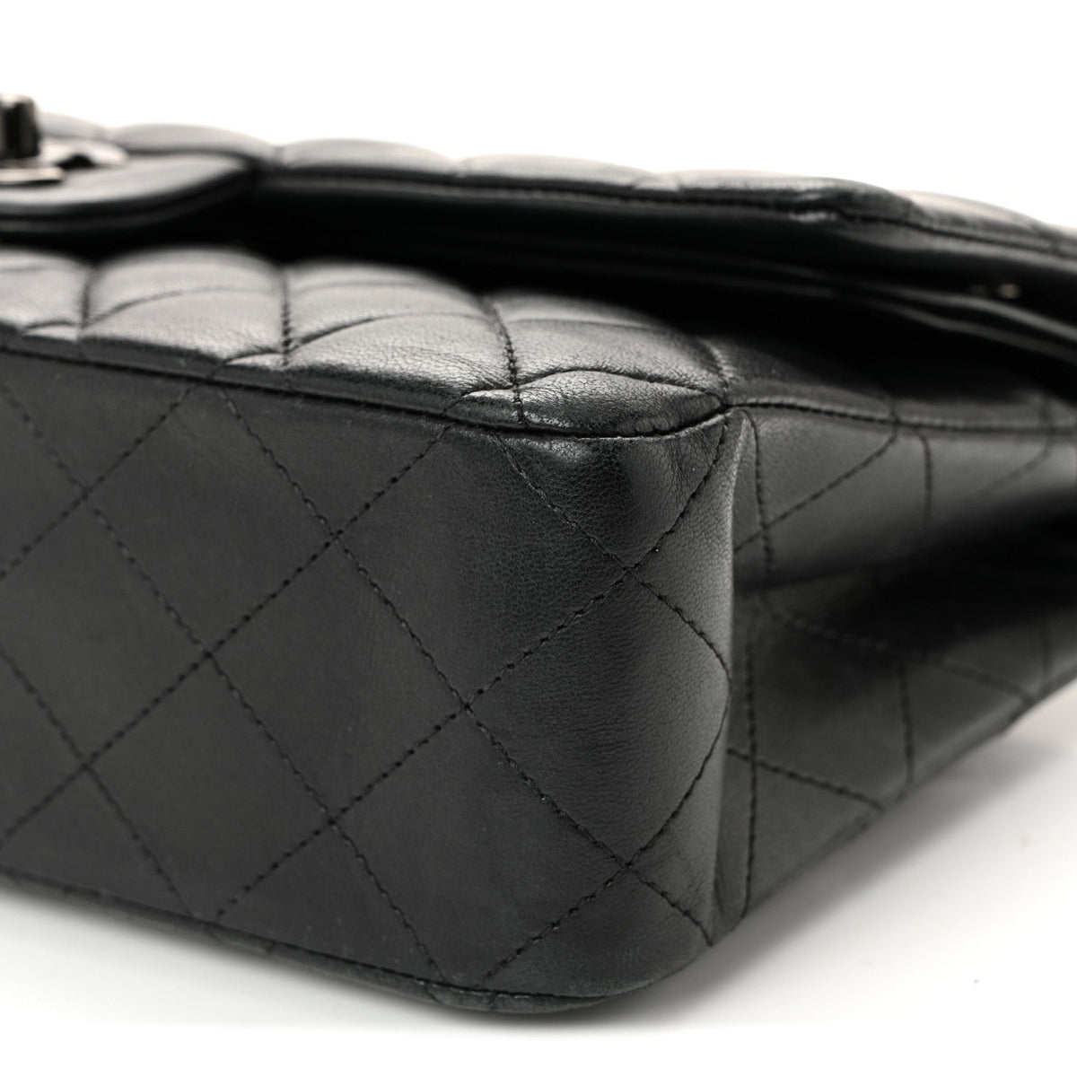 Lambskin Quilted Medium Double Flap So Black wholesalehk.shop