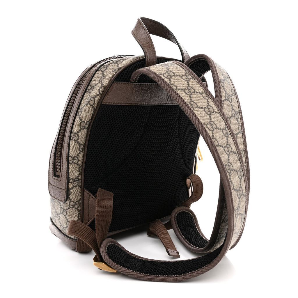 GG Supreme Monogram Calfskin Web Small Ophidia Day Backpack Beige Ebony New Acero wholesalehk.shop