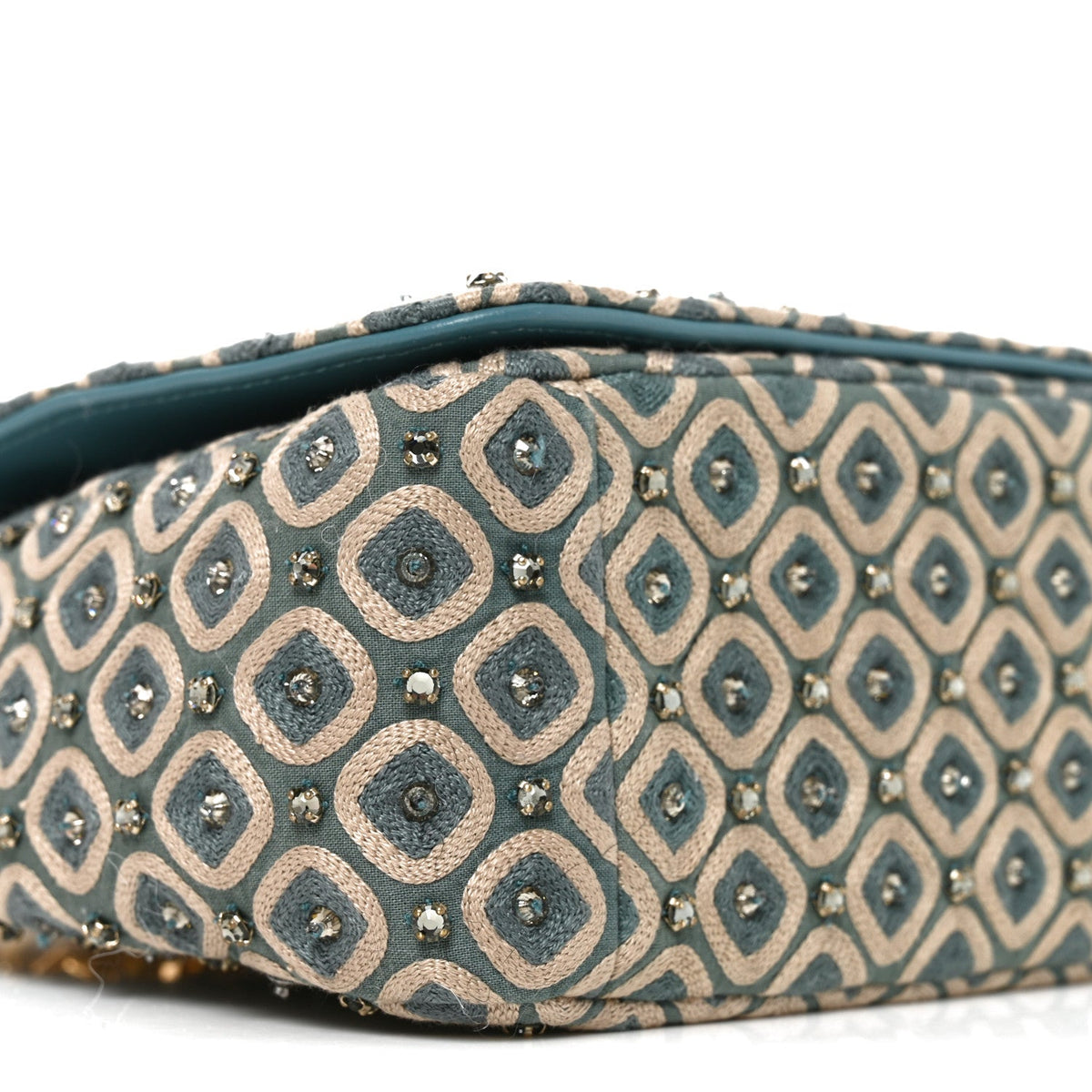 Calfskin Strass Embroidered Small Caro Bag Blue wholesalehk.shop