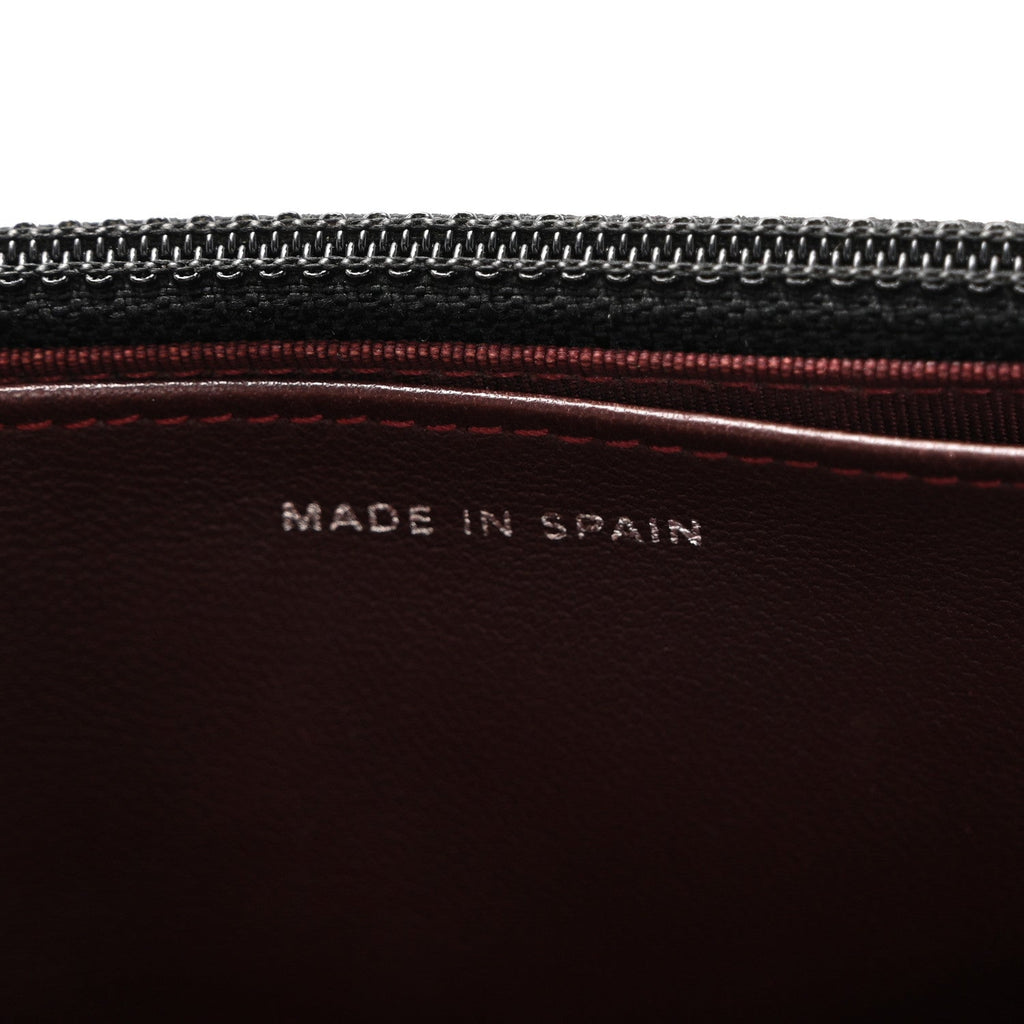 Lambskin Quilted Wallet On Chain WOC Black wholesalehk.shop