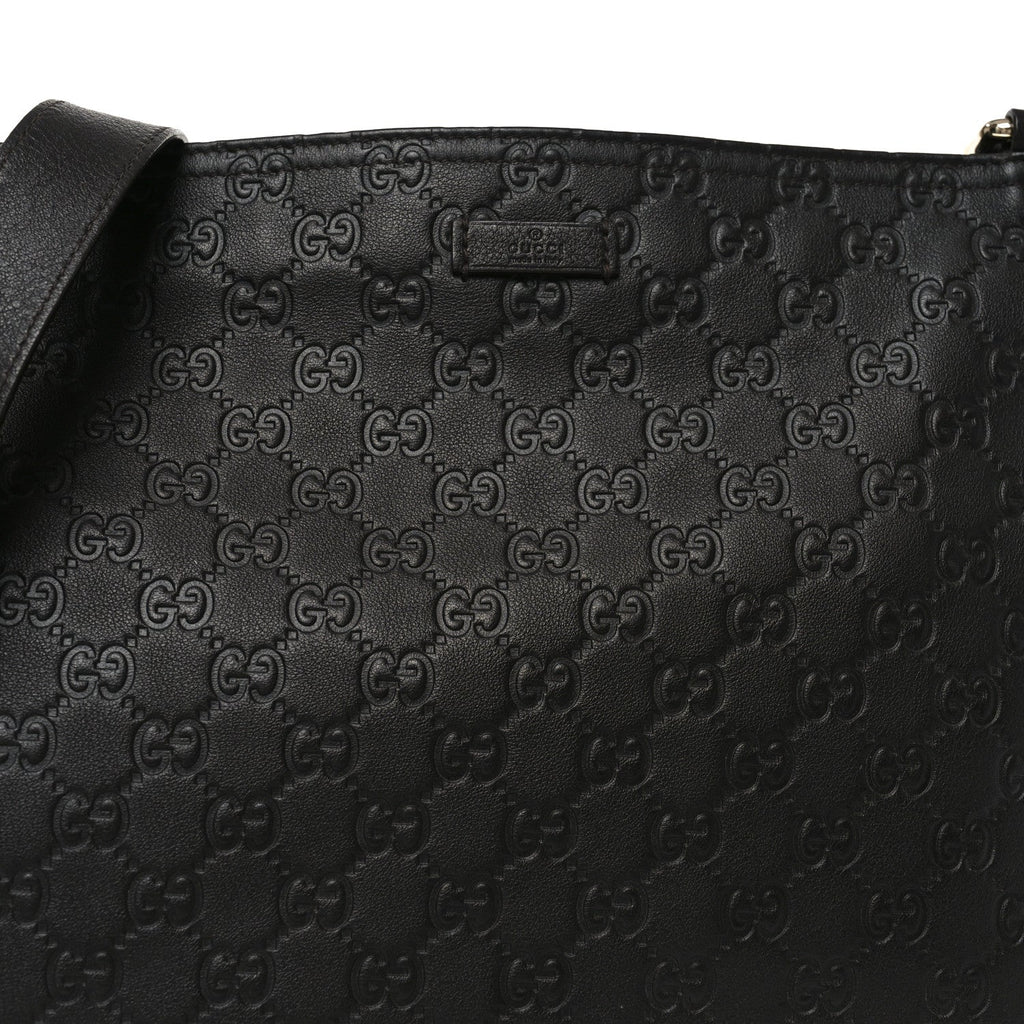 Guccissima Medium Flat Messenger Bag Black £¨ Direct shipment via from wholesalehk.shop
