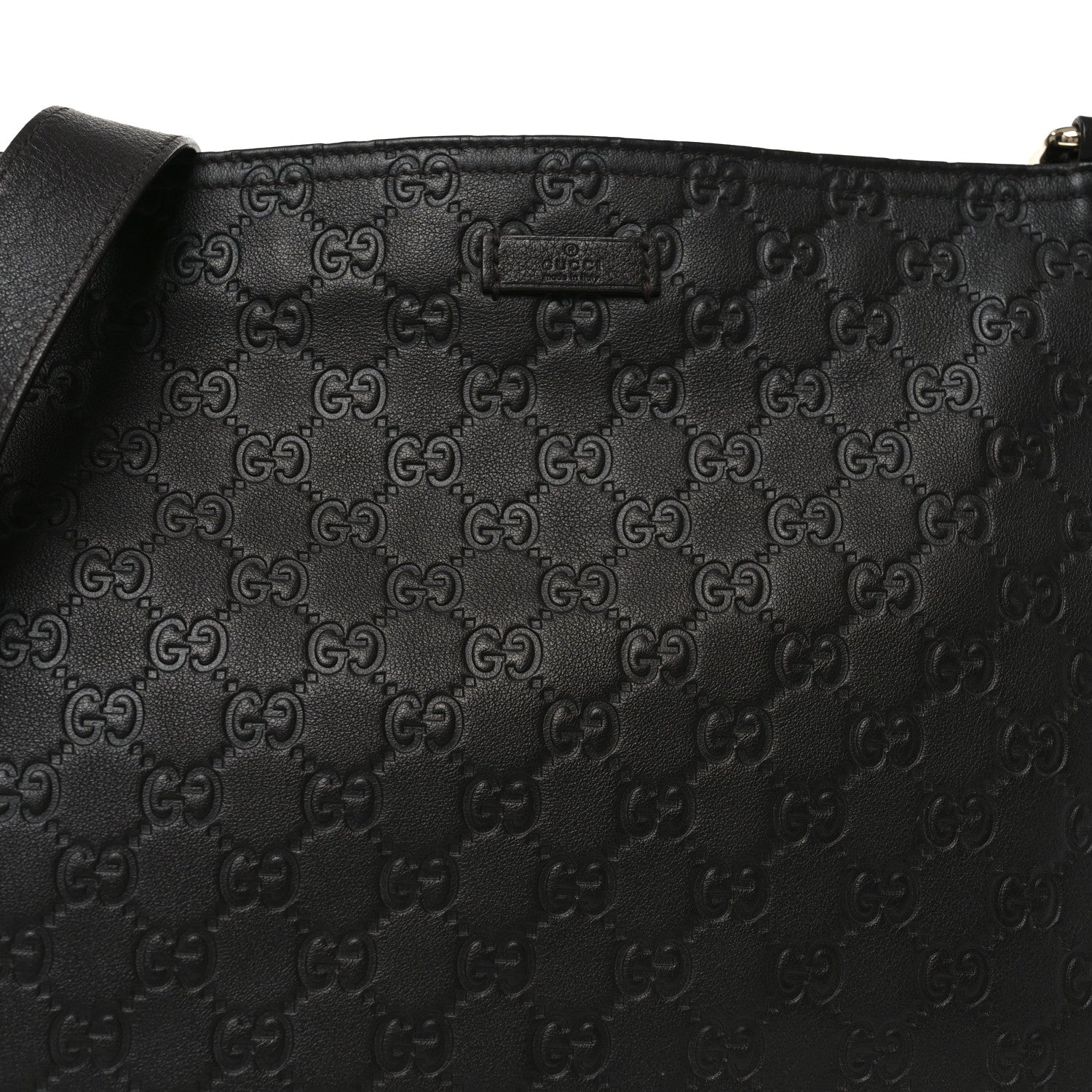 Guccissima Medium Flat Messenger Bag Black £¨ Direct shipment via from wholesalehk.shop
