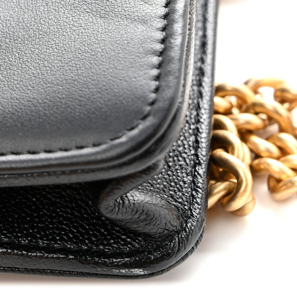 Caviar Quilted Chain Around Boy Wallet On Chain WOC Black wholesalehk.shop