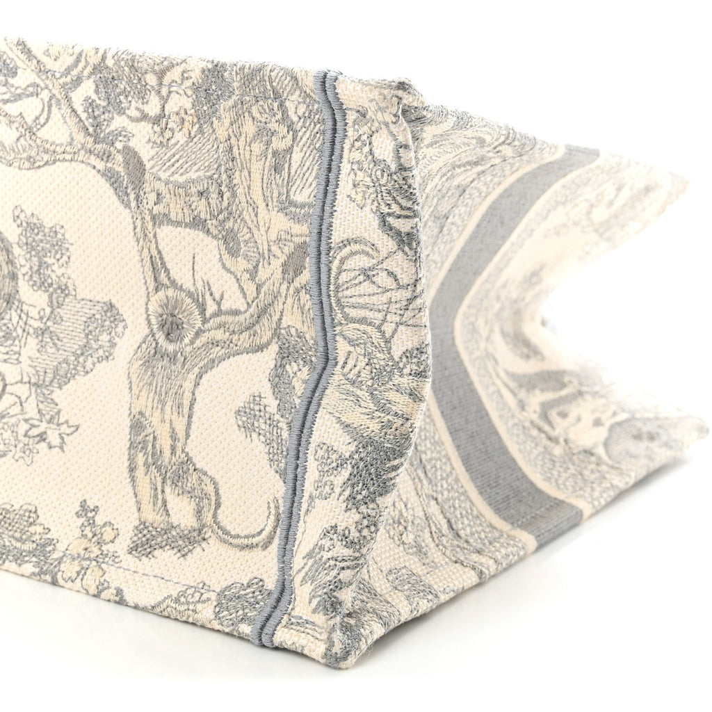 Canvas Embroidered Medium Dioriviera Toile De Jouy Book Tote Gray £¨ Direct shipment via from wholesalehk.shop