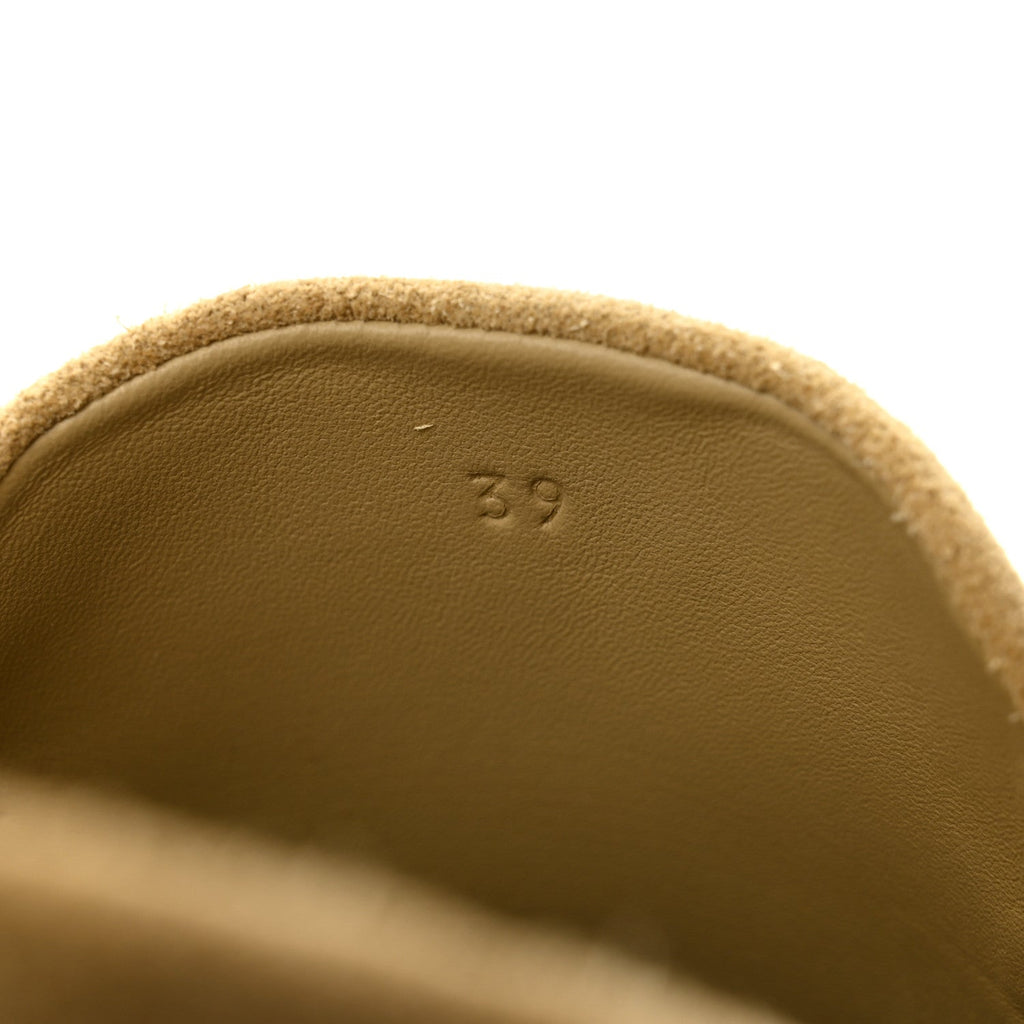 Suede Calfskin Womens Go Mules 39 Beige Sable wholesalehk.shop
