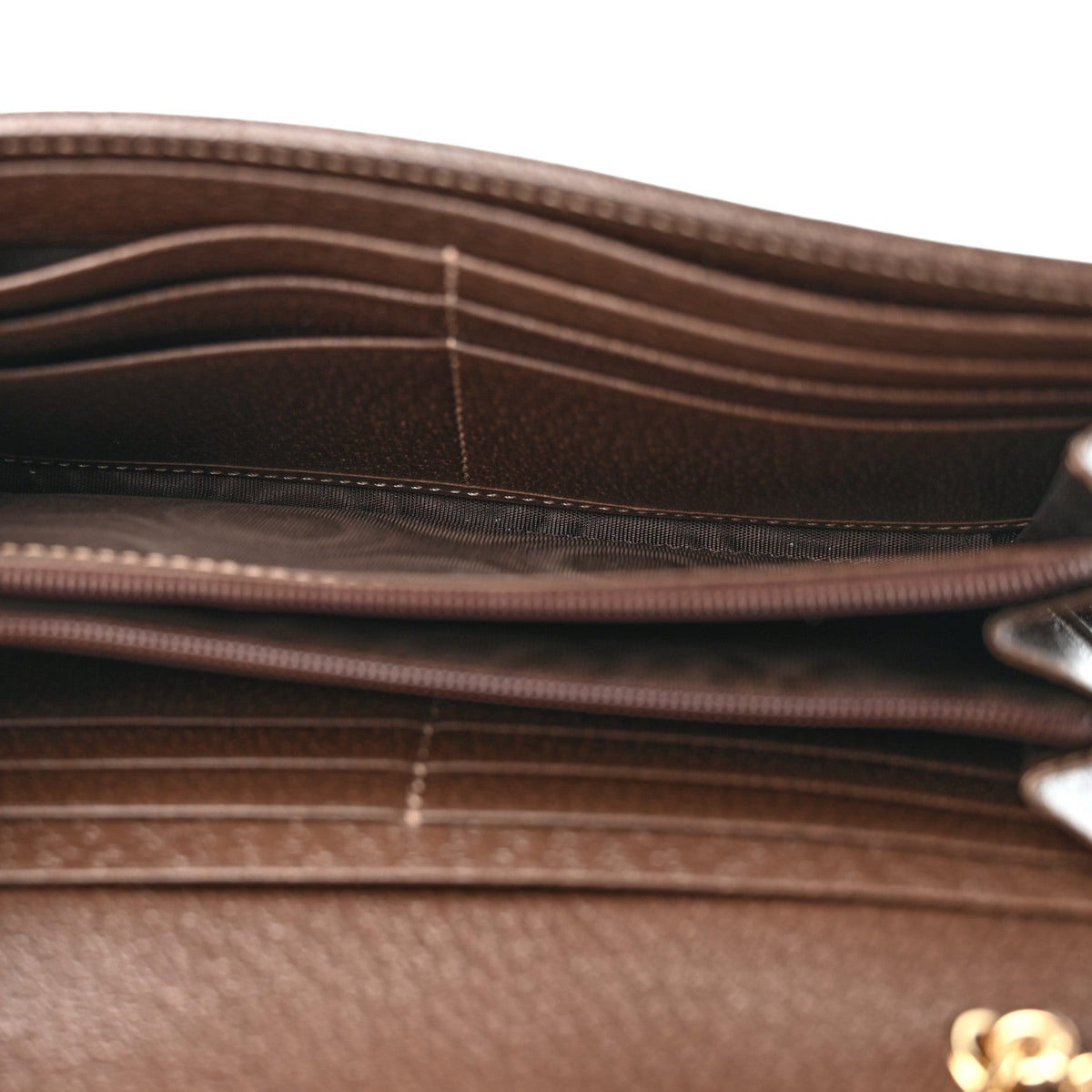 GG Supreme Monogram Web Ophidia Wallet On Chain Brown wholesalehk.shop