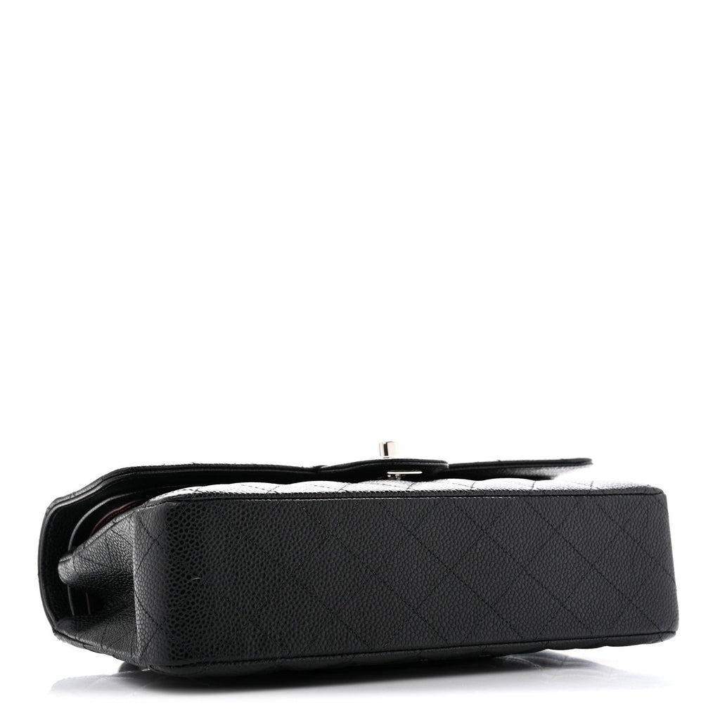 Caviar Quilted Medium Double Flap Black wholesalehk.shop