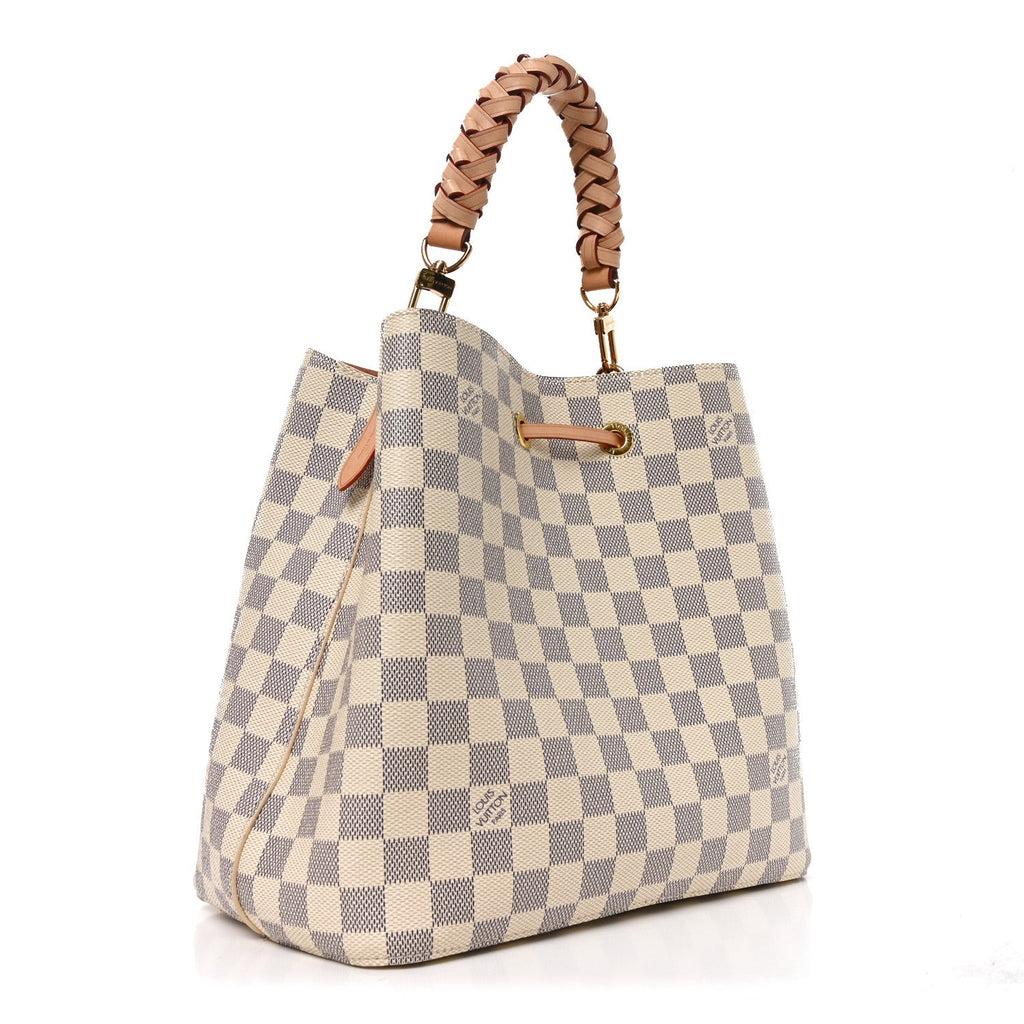 Damier Azur Braided Neonoe MM Peach Cream £¨ Direct shipment via from wholesalehk.shop