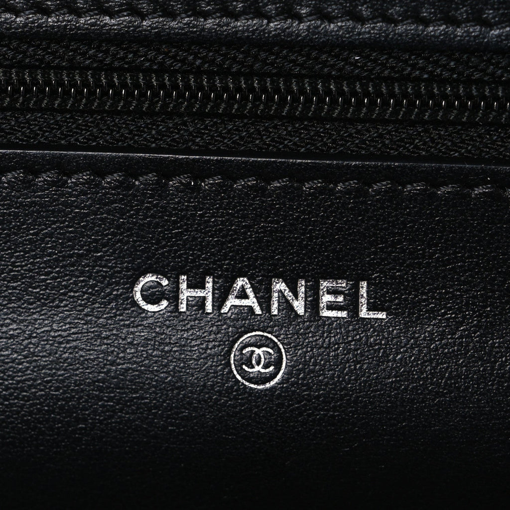 Patent Quilted Bi-Color Wallet On Chain WOC Red Black wholesalehk.shop