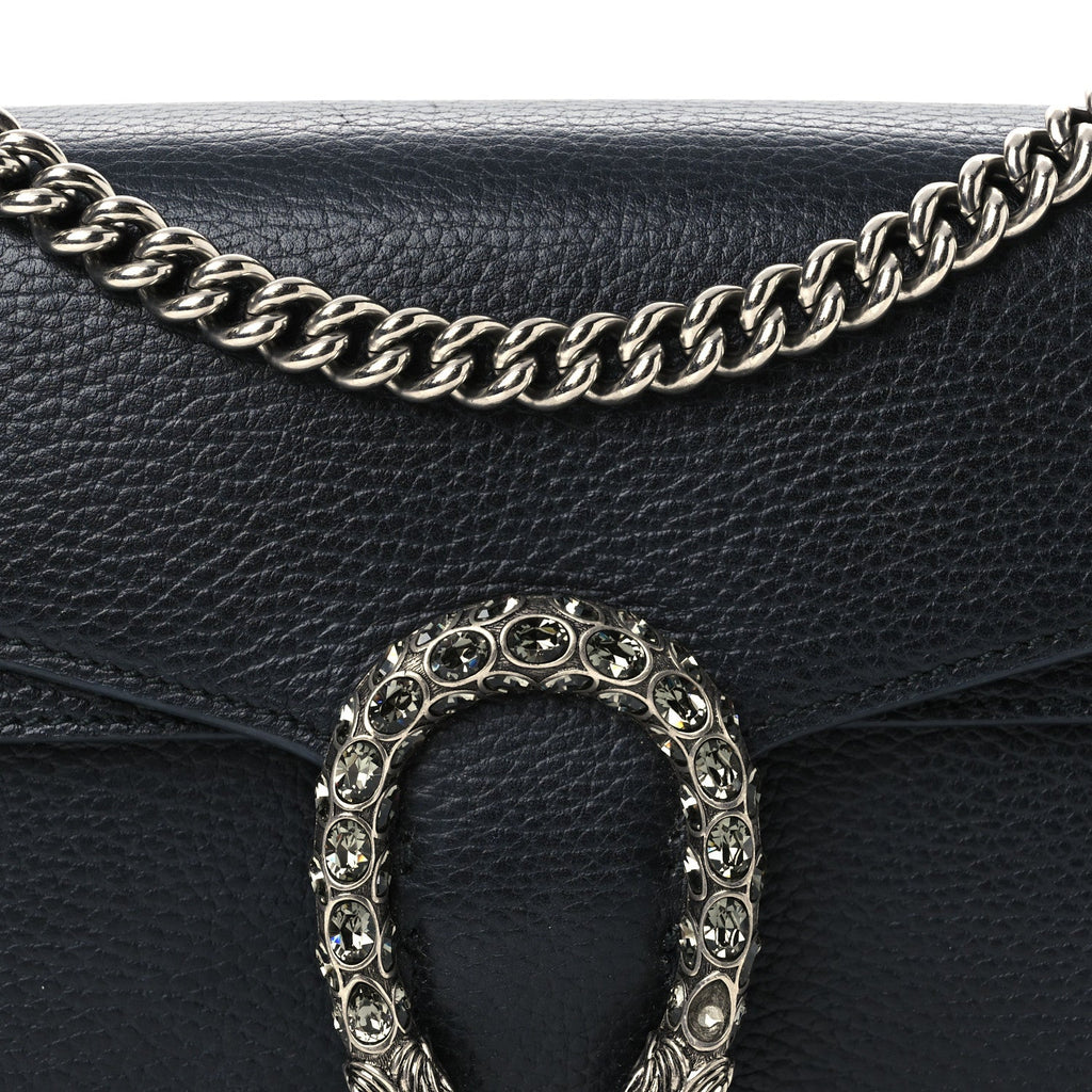 Pebbled Calfskin Small Dionysus Shoulder Bag Black wholesalehk.shop