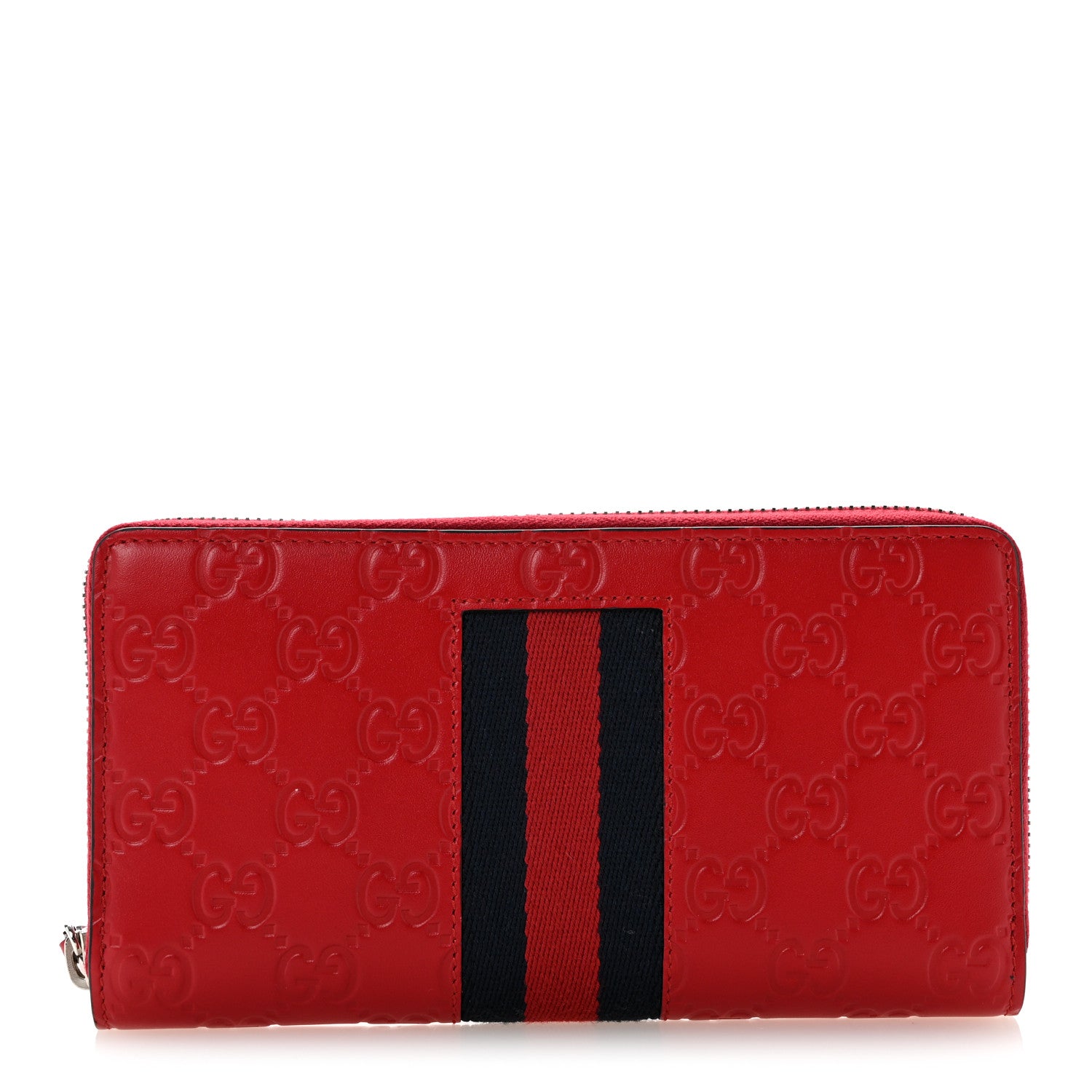 Guccissima Web Zip Around Wallet Red £¨ Direct shipment via from wholesalehk.shop