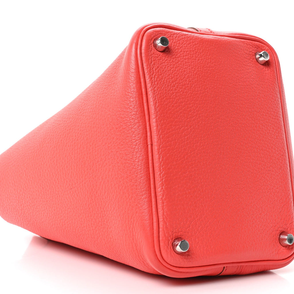 Taurillon Clemence Picotin Lock 18 PM Rouge Pivoine £¨ Direct shipment via from wholesalehk.shop