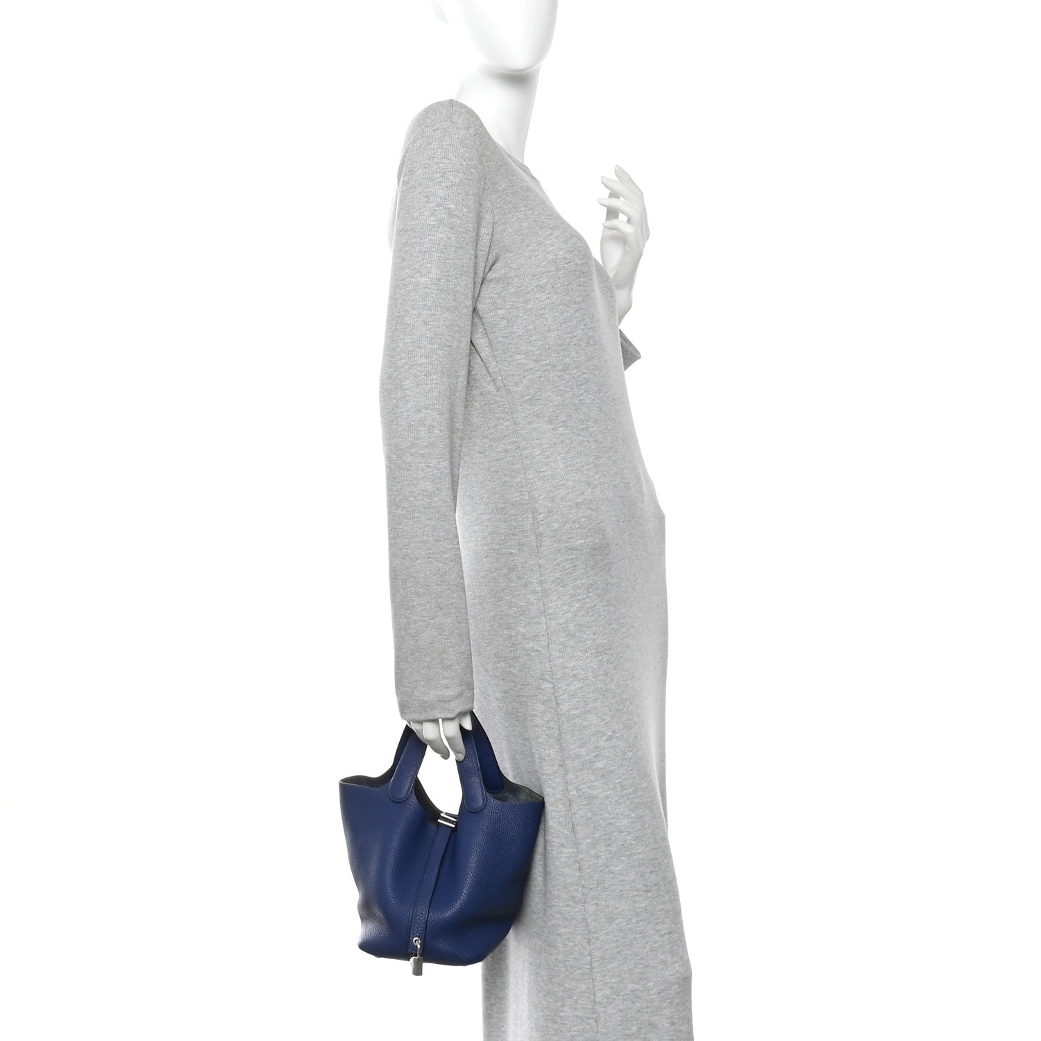 Taurillon Clemence Picotin Lock 18 PM Bleu Saphir £¨ Direct shipment via from wholesalehk.shop
