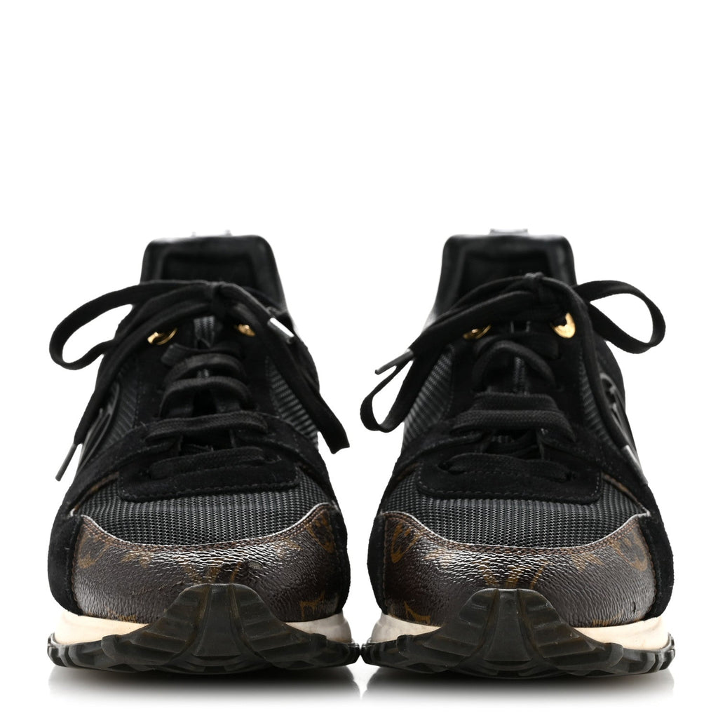 Suede Monogram Run Away Sneakers 37 Black £¨ Direct shipment via from wholesalehk.shop
