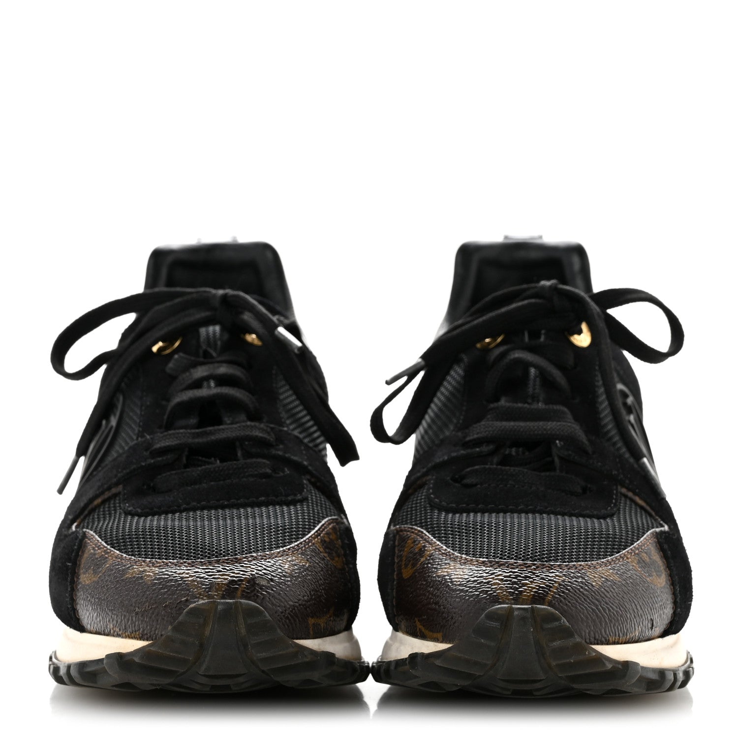 Suede Monogram Run Away Sneakers 37 Black £¨ Direct shipment via from wholesalehk.shop