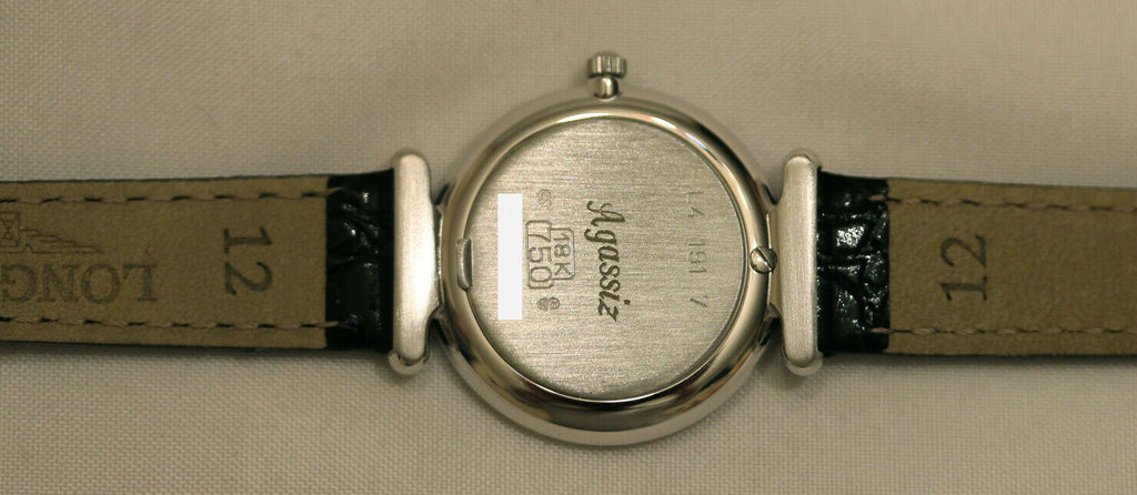Longines La Grande Classique Agassiz 18kt White Gold & Diamond Womens Watch Grey Dial Black Leather L4.191.7.72.2 wholesalehk.shop