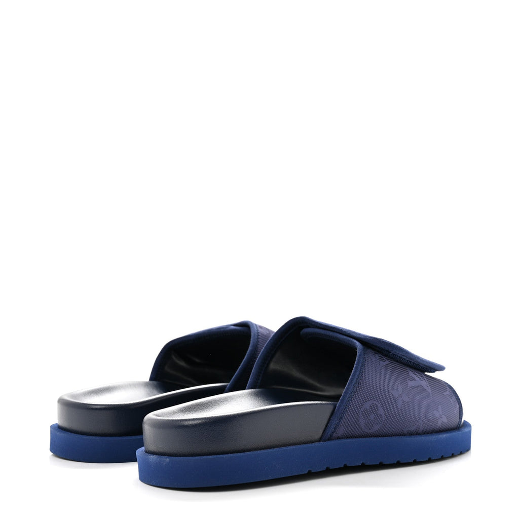 Monogram Mens Miami Mules 8.5 Navy Blue £¨ Direct shipment via from wholesalehk.shop