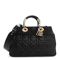 Calfskin Cannage Large The Lady 95.22 Black wholesalehk.shop