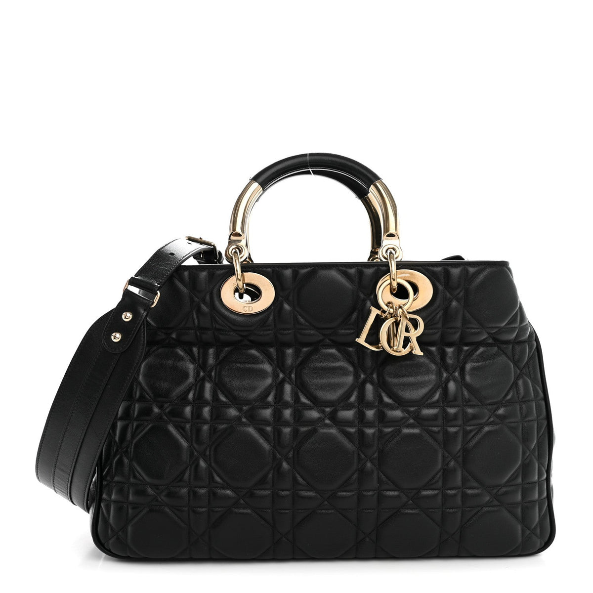 Calfskin Cannage Large The Lady 95.22 Black wholesalehk.shop