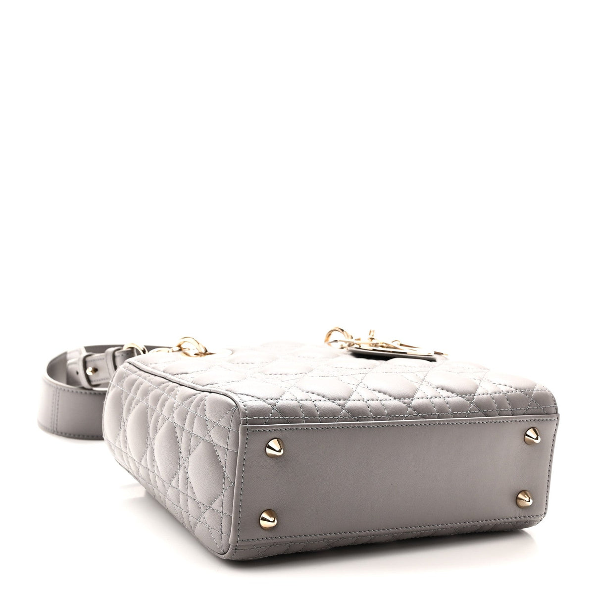 Lambskin Cannage Small My ABCDior Lady Dior Grey wholesalehk.shop