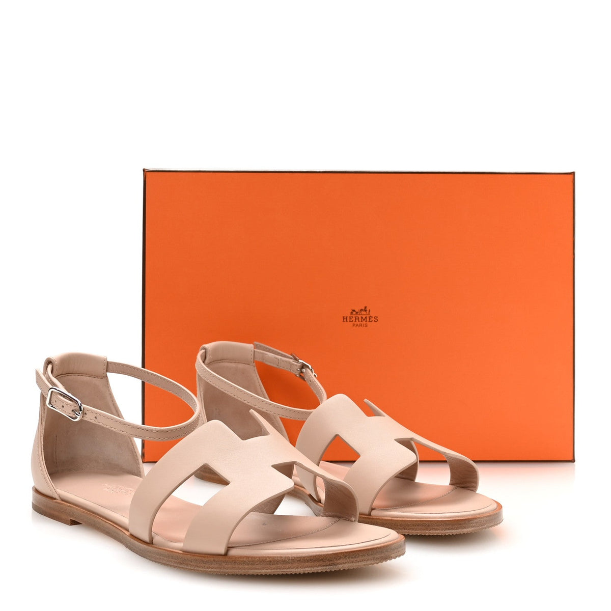 Calfskin Santorini Sandals 38 Beige Camel wholesalehk.shop