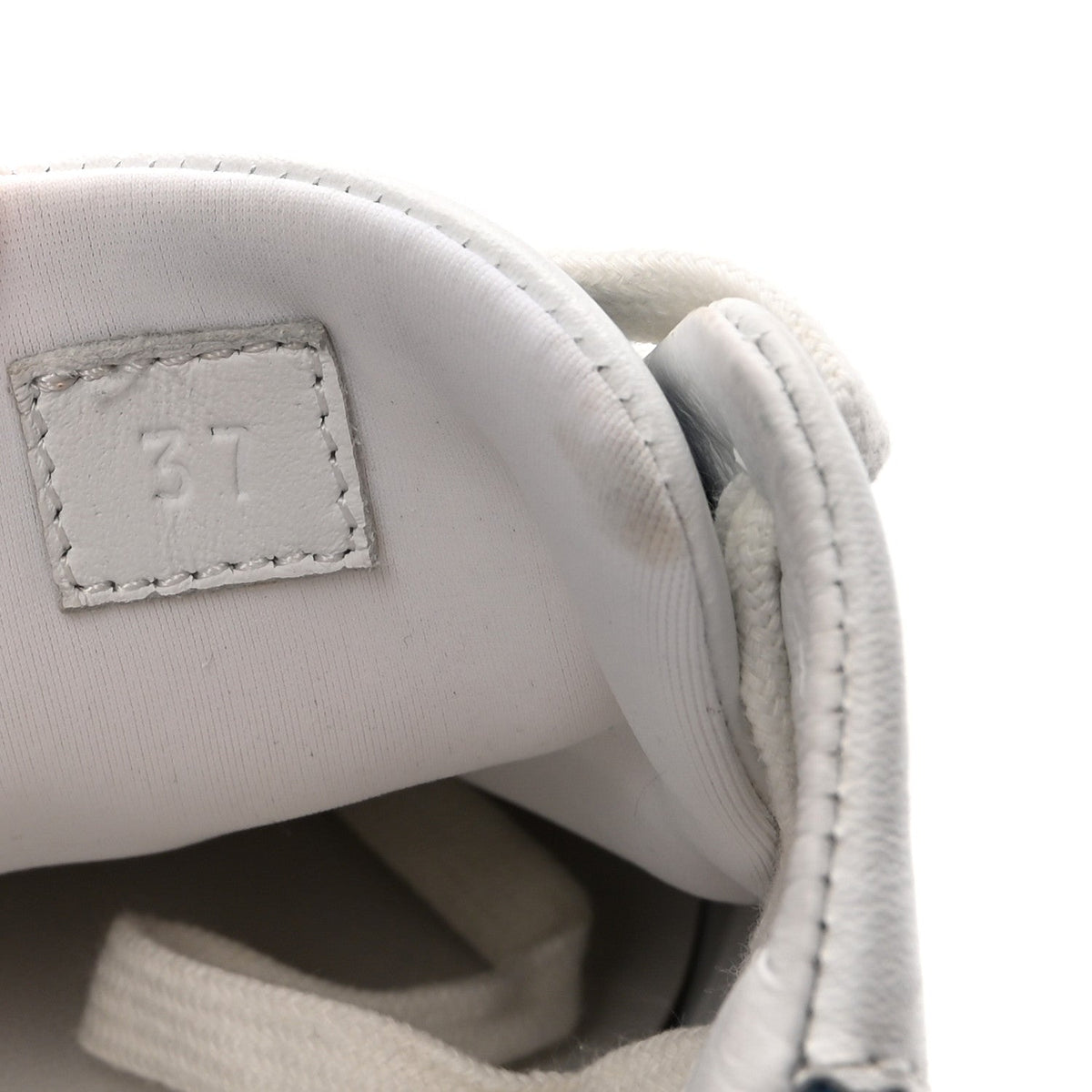 Denim Suede Goatskin Bouncing Sneakers 37 Bleu Clair White wholesalehk.shop