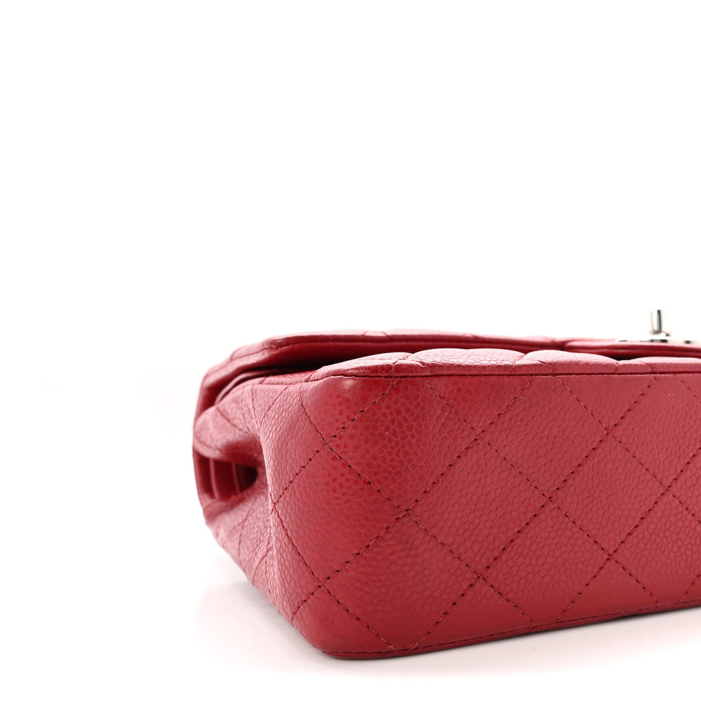 Caviar Quilted Medium Double Flap Red wholesalehk.shop