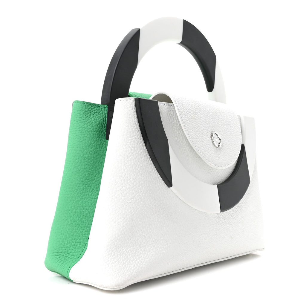 Taurillon Daniel Buren Artycapucines MM Green White £¨ Direct shipment via from wholesalehk.shop