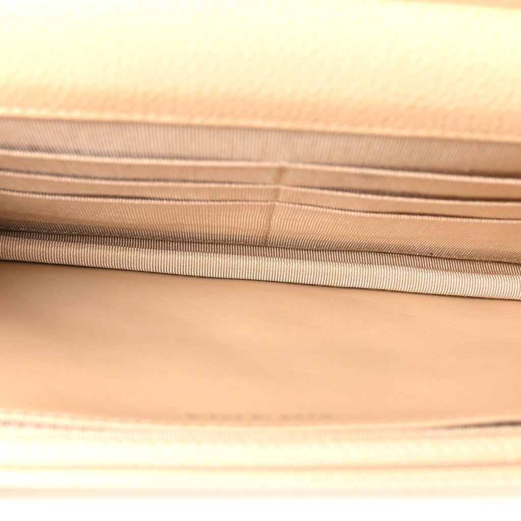 Caviar Quilted Wallet on Chain WOC Beige Clair wholesalehk.shop