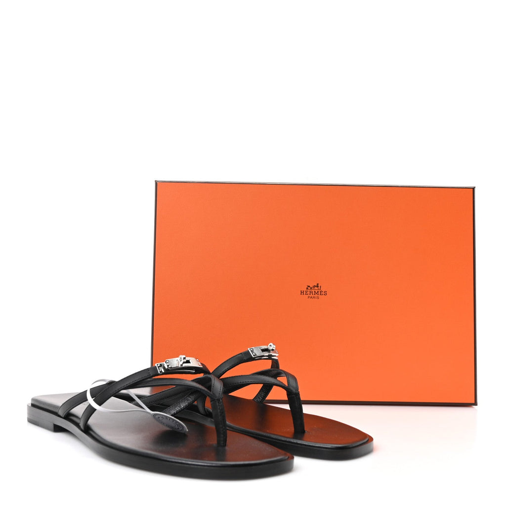 Calfskin Miss Sandals 39 Black wholesalehk.shop