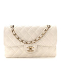 Caviar Quilted Small Double Flap White wholesalehk.shop