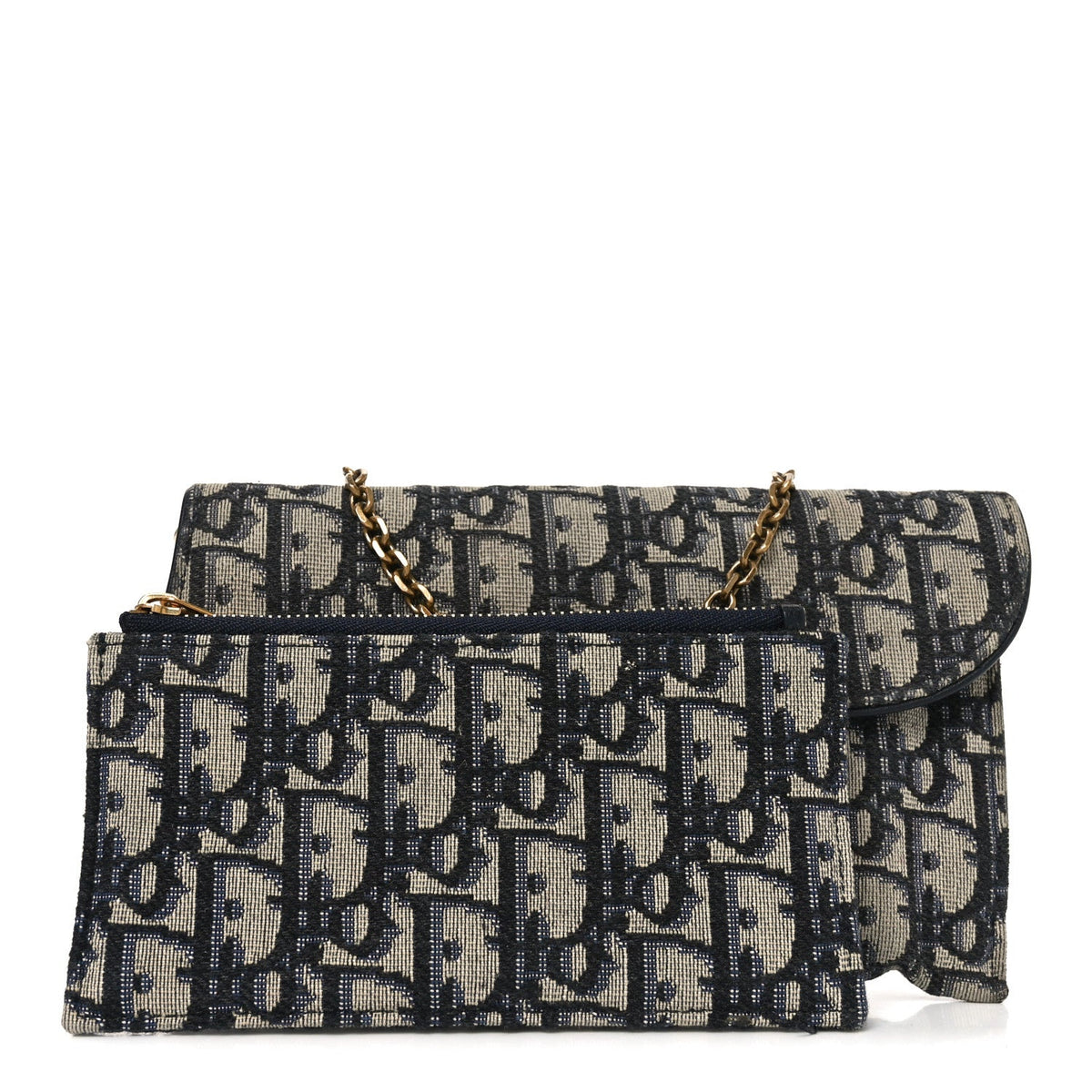 Oblique Small Saddle Chain Pouch Blue wholesalehk.shop