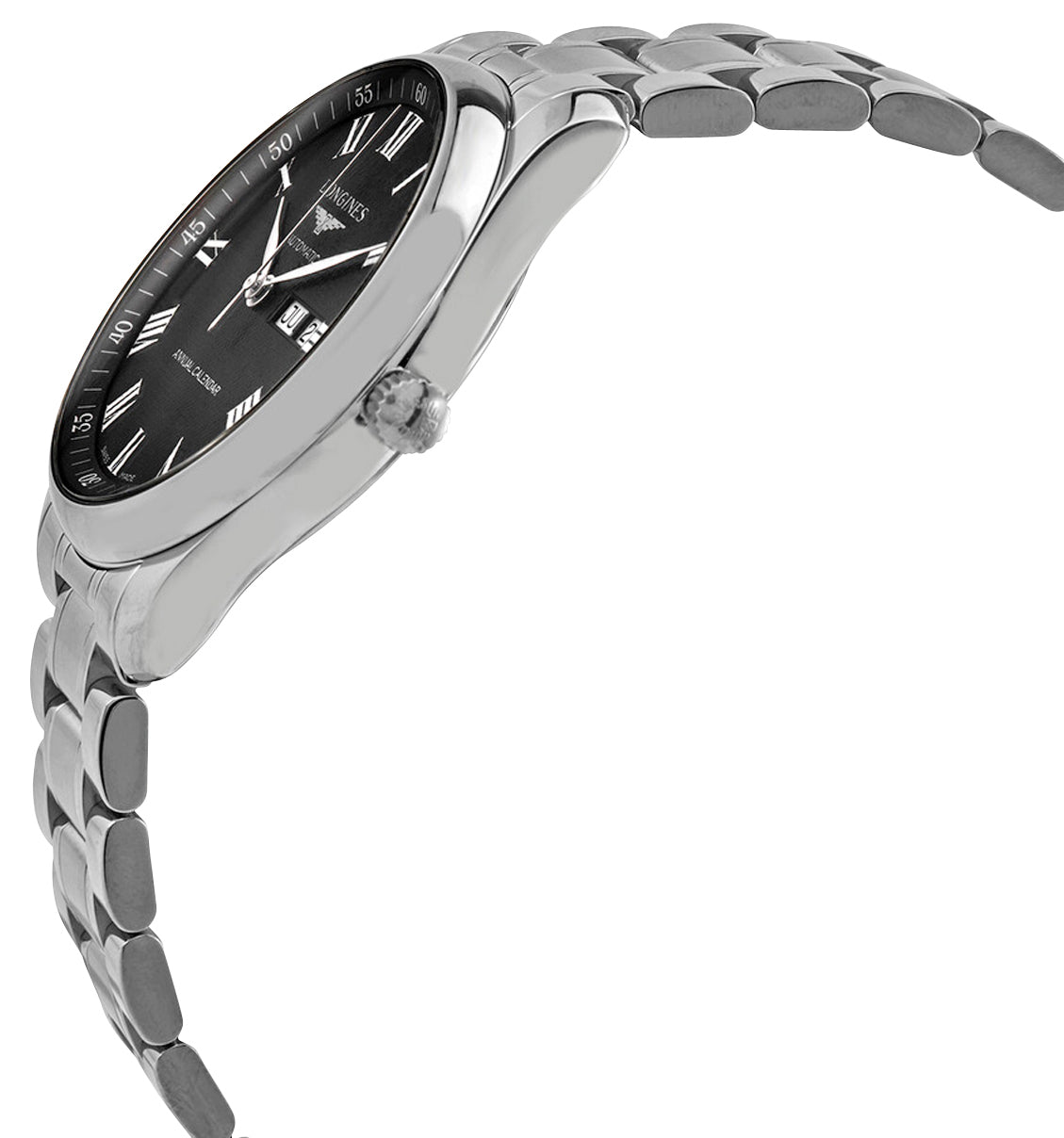 Longines Master Collection Automatic Stainless Steel Black Dial Date/Month Mens Watch L2.920.4.51.6 wholesalehk.shop